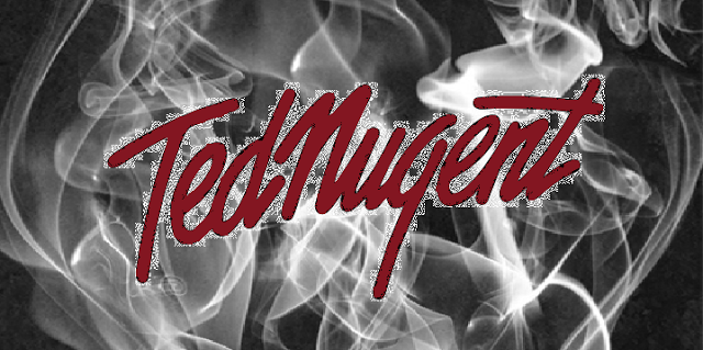 Ted Nugent banner smoke