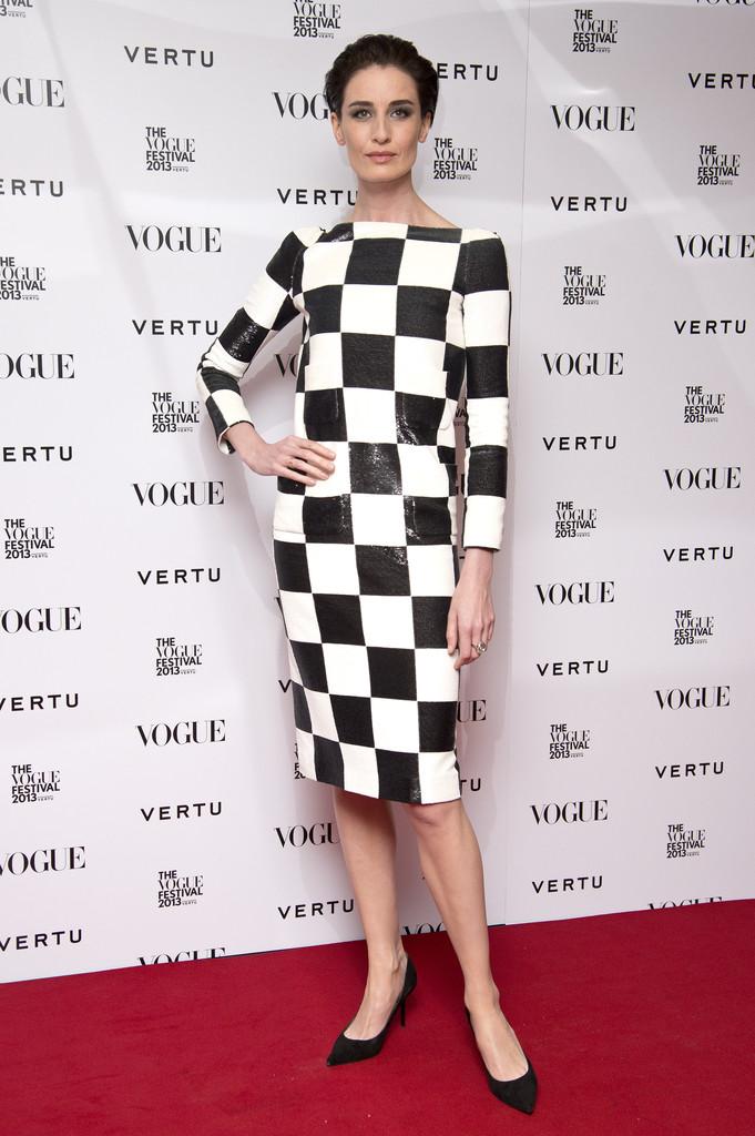 Erin O’Connor Wearing Louis Vuitton at the 2013 Vogue Festival...