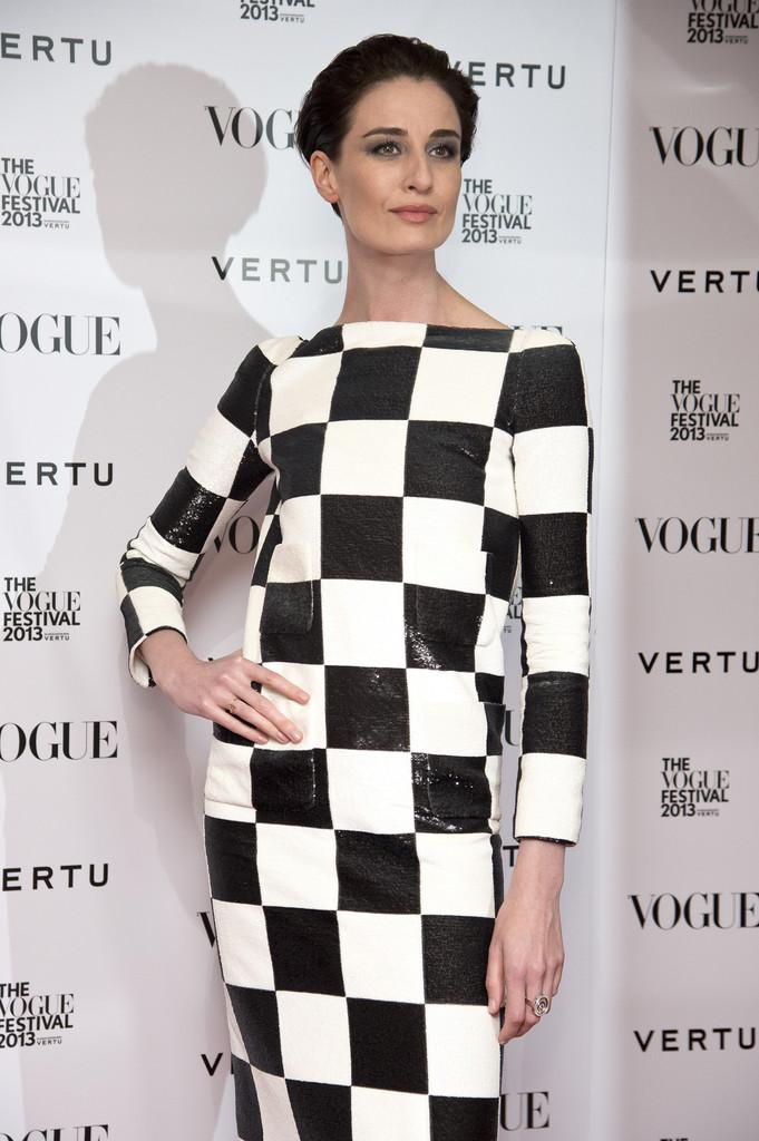 Erin O’Connor Wearing Louis Vuitton at the 2013 Vogue Festival...