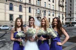 L&I Central Park bride and bridesmaids