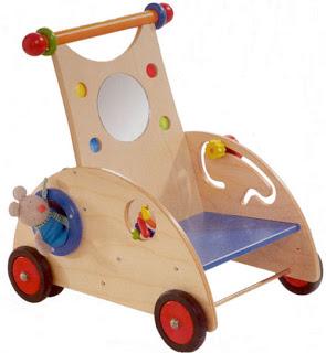 wooden child walker