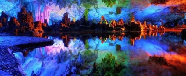 Multicolored Stalagmites and Stalactites in China Multicolored Stalagmites and Stalactites in China