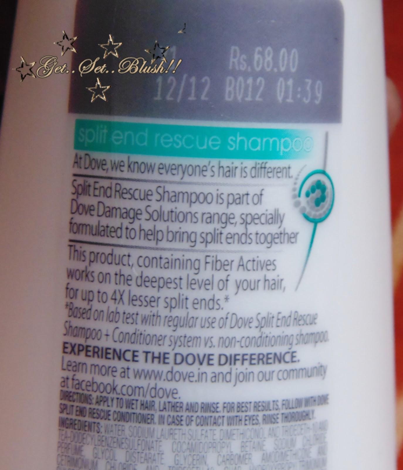 Dove Split Ends Rescue System Shampoo and Conditioner Review Paperblog