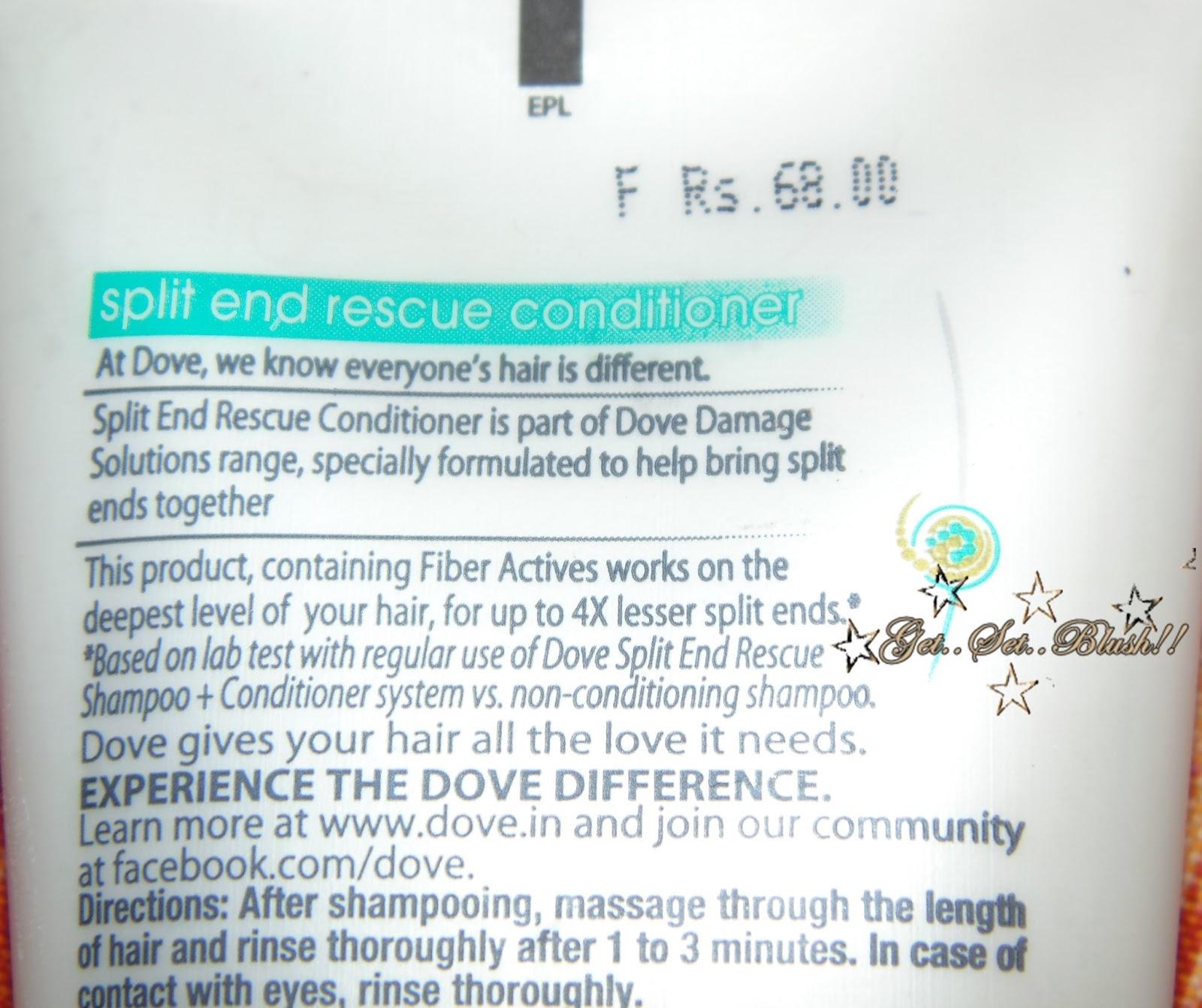 Dove Split Ends Rescue System Shampoo and Conditioner Review Paperblog