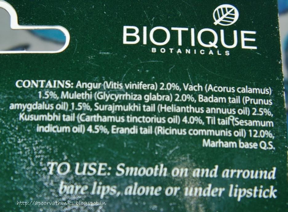Biotique Bio White Whitening Lip Balm Review Biotique Bio White Whitening Lip Balm Review