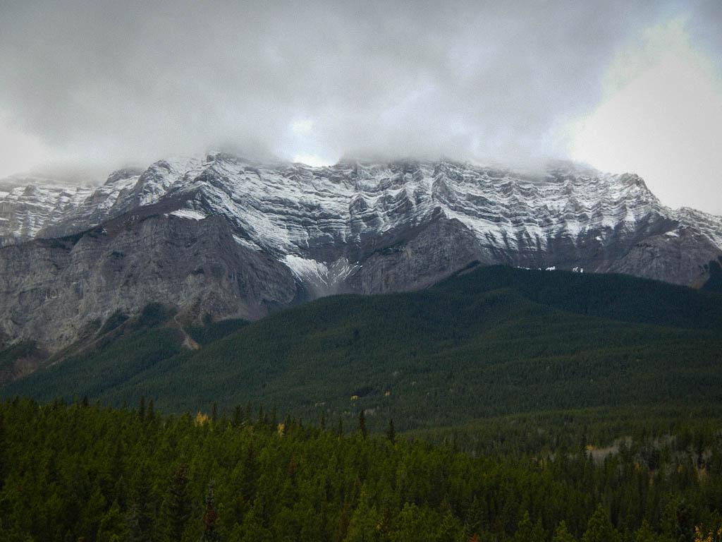 Cloudy Sky over the mountains in Banff