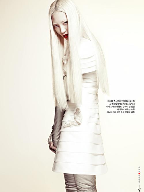 Soo Joo for W Magazine Korea May 2013 in Haute Grace by Hong...