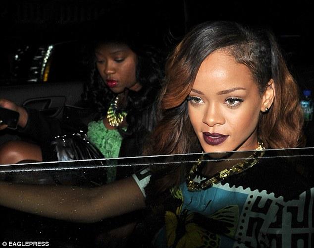 Rihanna out and about in NYC wearing Mary Katrantzou x Tom Ford...