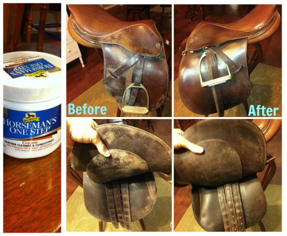 Cleaning my English Saddle that has been in storage. 
