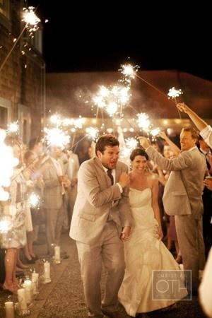 Wedding Send-Off with Sparklers