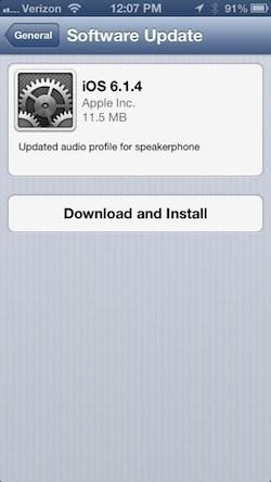 iOS 6.1.4 is available for iPhone 5 ios 6.1.4