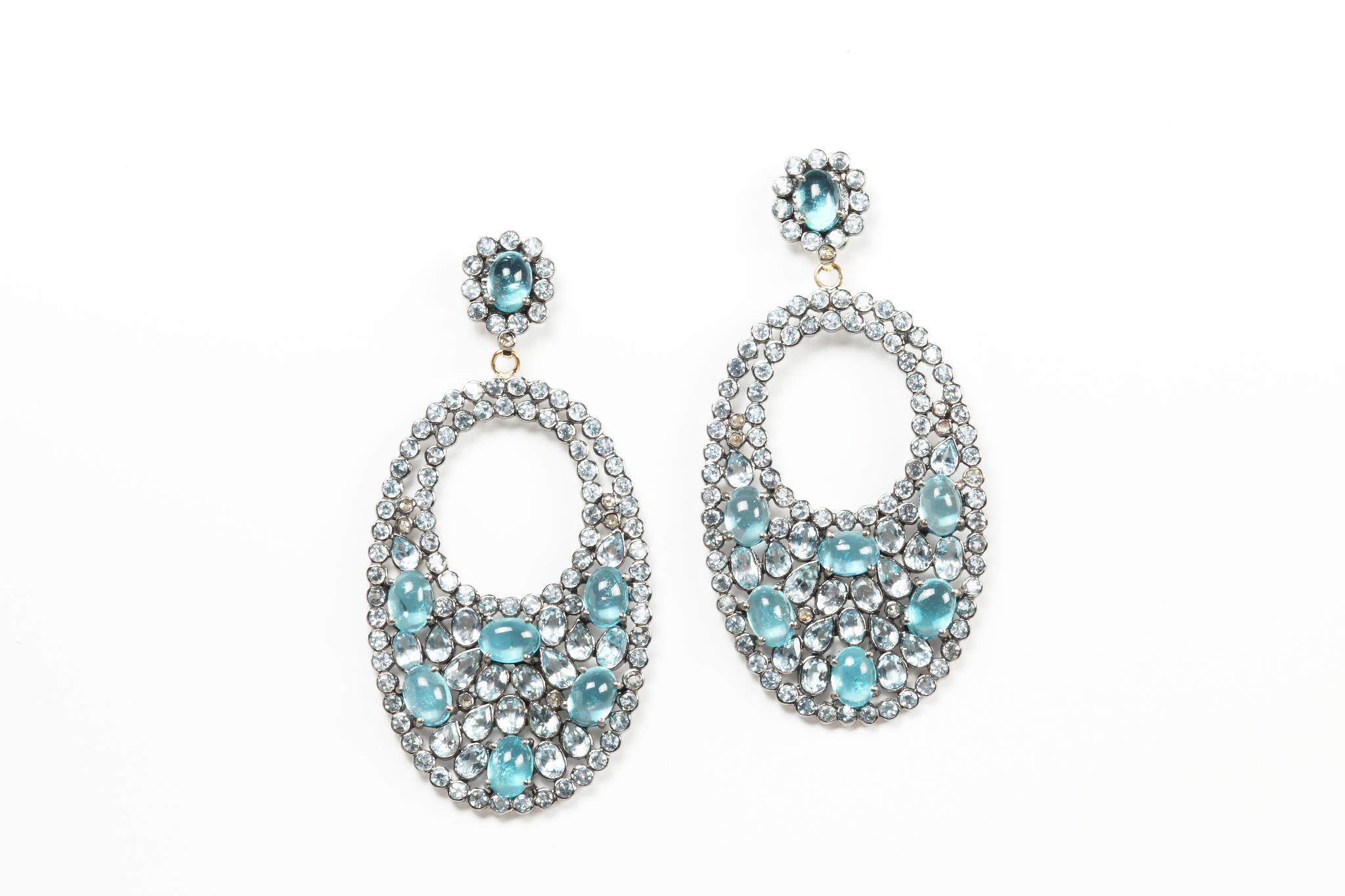 Rina Limor gemstone and diamond earrings