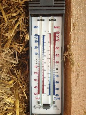 Thermometer at zero degrees celsius