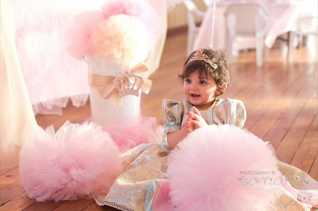 Pink Royal Princess Party for Milania's 1st Birthday by Natalie.