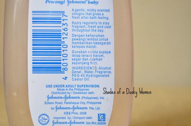 J&J;'s Baby Cologne a.k.a Body Splash for Sensitive Skin