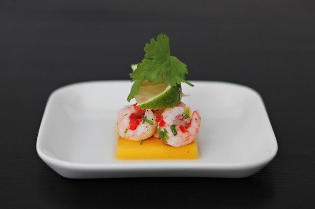 Ceviche marinated shrimps with mango & cilantro #82