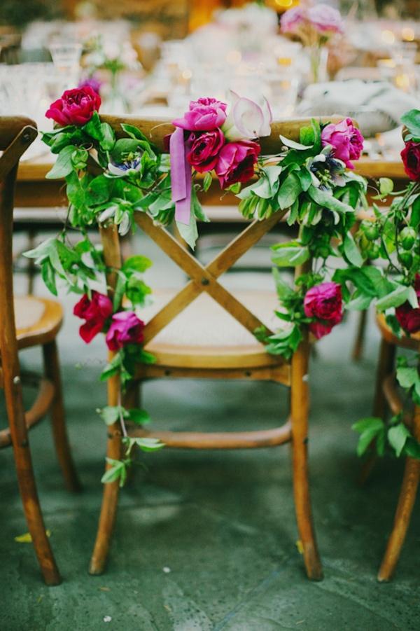Garden Decor on Wedding Chair