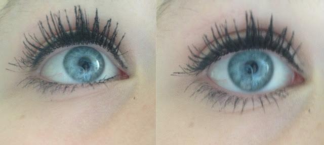 my eyelashes with clinique high impact extreme and maybelline the rocket mascara on 