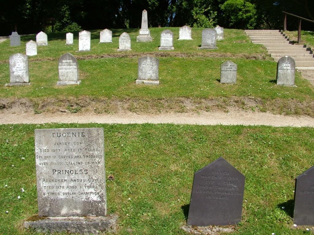 Powerscourt House and Gardens, A World Of Floral Glory – Ireland gravestones in Pets Cemetery - Powerscourt - Wicklow - Ireland