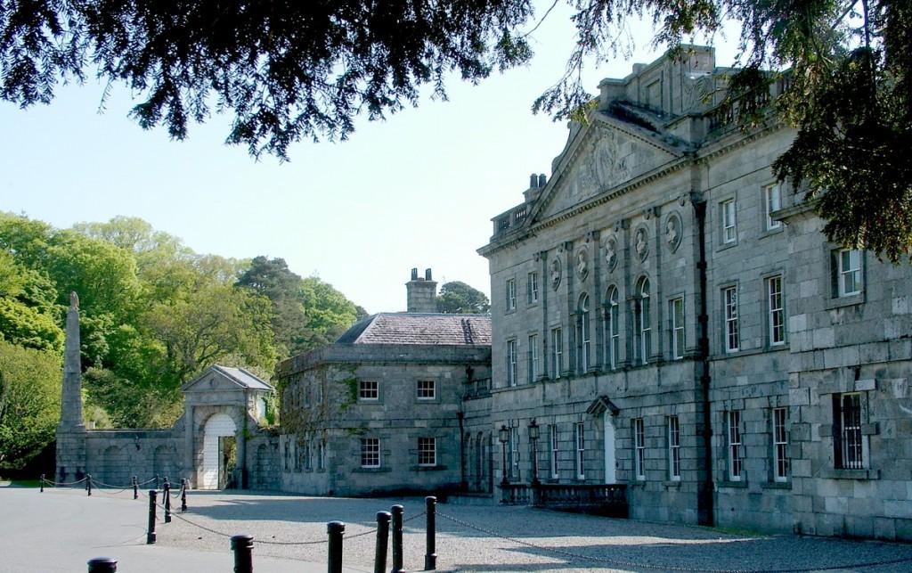 Powerscourt House and Gardens, A World Of Floral Glory – Ireland Powerscourt main building at front - Ireland