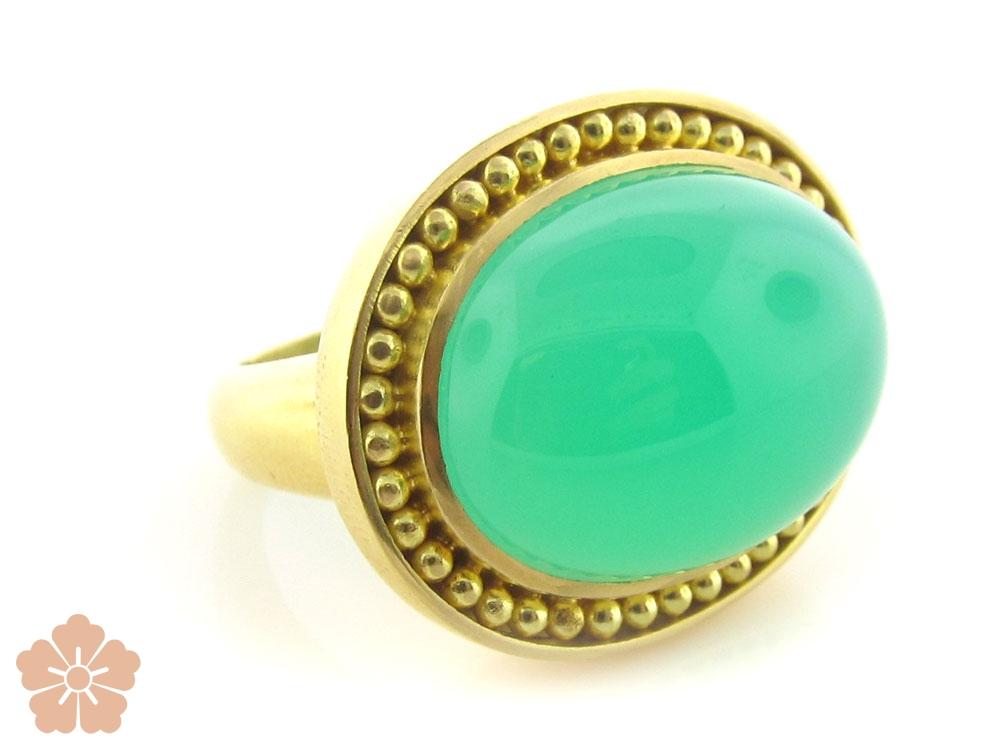 Chrysoprase Ring Elizabeth Locke, chrysoprase ring, green ring