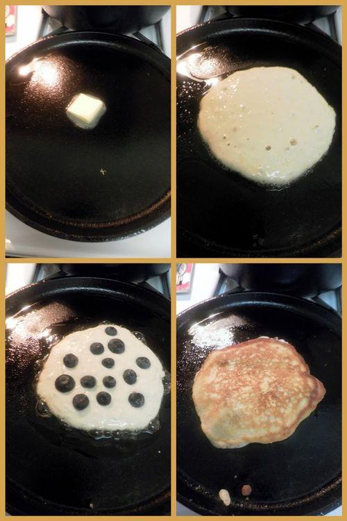Coconut, lemon & bluberry pancakes-collage3