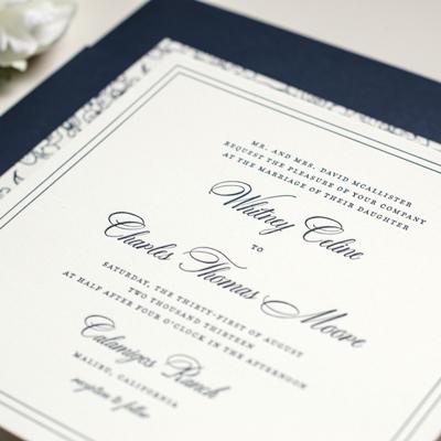 Post image for Dom Loves Mary Calligraphy Font on Wedding Invitation Suite by Kimberly Fitzsimons