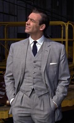 James Bond’s Iconic Goldfinger Suit Sean Connery as James Bond in Goldfinger.