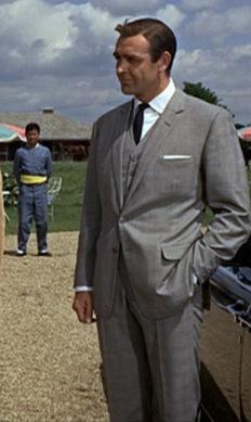 James Bond’s Iconic Goldfinger Suit Chinese henchman not included.
