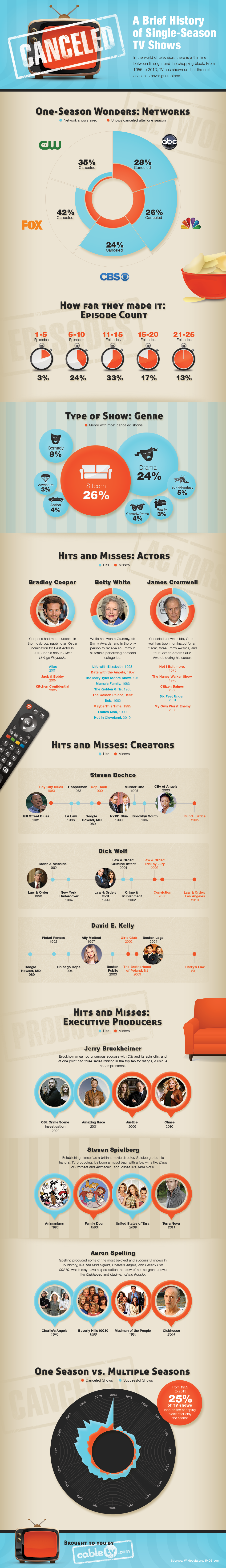Why Most TV Shows Gets Cancelled After One Season [Infographic]