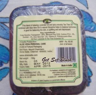 Aloe Veda Moisturising Bathing Bar - Lavender with Tea Tree Oil Review
