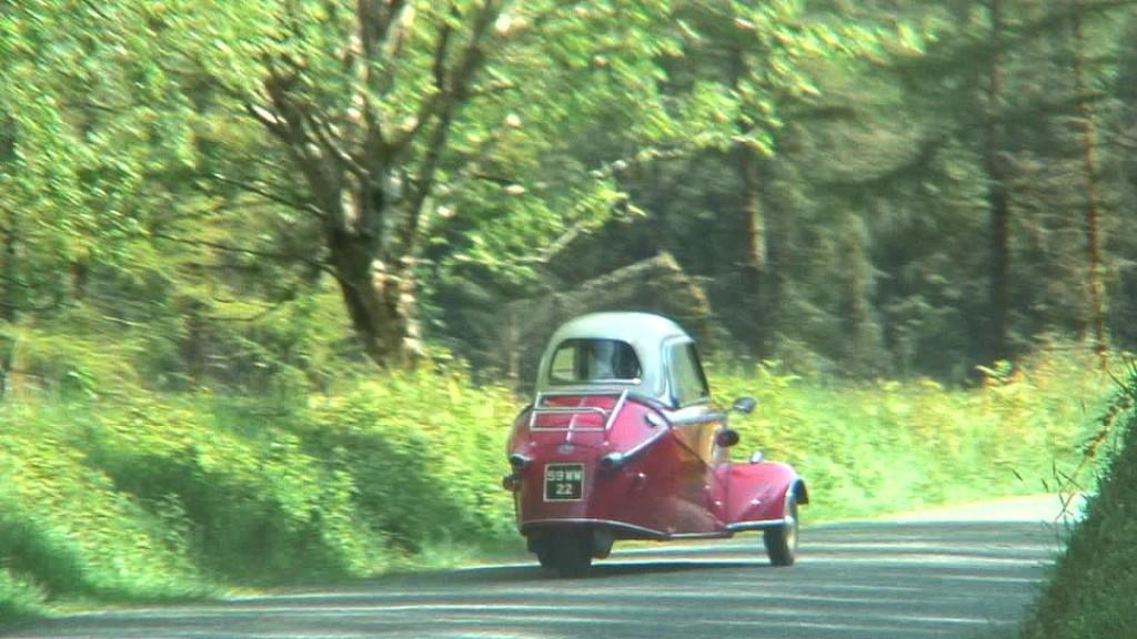 Driving the Intriguing Backroads of Wicklow County – Ireland Red Messerschmitt KR- 175 microcar -- Enniskerry - Wicklow - Ireland