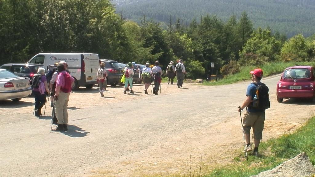 Driving the Intriguing Backroads of Wicklow County – Ireland hikers at Lackandarragh Lower hiking trail - wicklow - Ireland