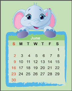 Elephant Calendar For more free printables, ranging from worksheets and lesson plans, to cards, calendars, invitations, crafts, coupons, coloring pages, music, activities and more, please check out www.freeprintableonline.com today! 