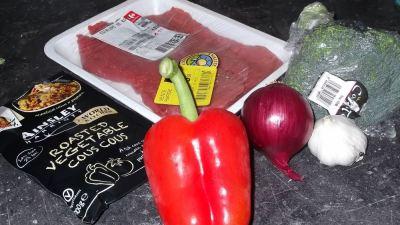 Steak Couscous Roasted Veg Ingredients