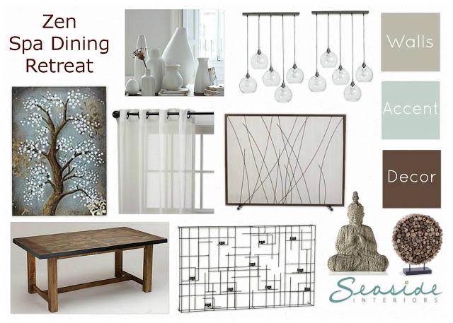 Zen/Spa Retreat Living and Dining Room Mood Board 2 Ways! - Paperblog