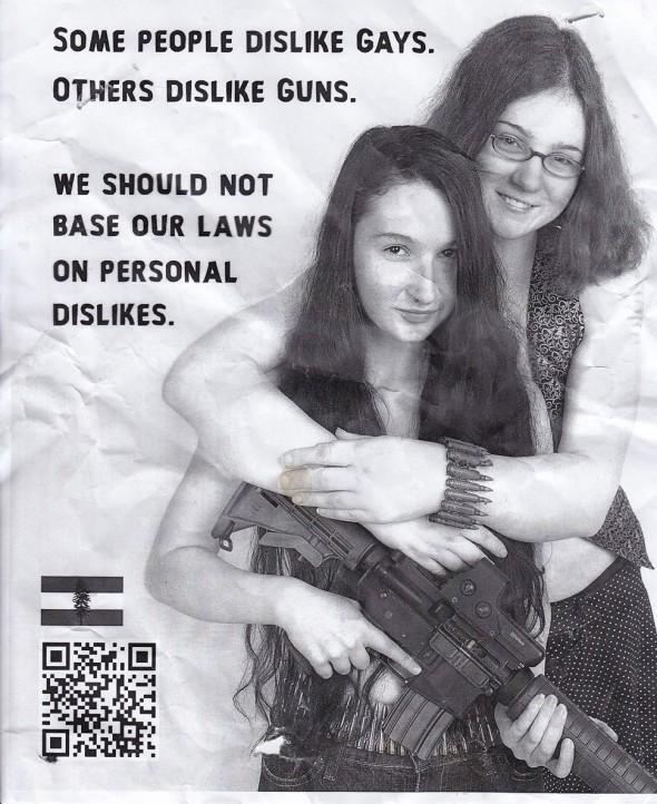 Posters In Washington State Capitol Claim Gun Laws Are Just Like Anti-Gay Discrimination
