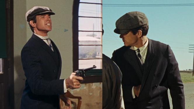 Clyde Barrow’s Dapper Dark Pinstripe Suit The two sides of insecure Clyde.