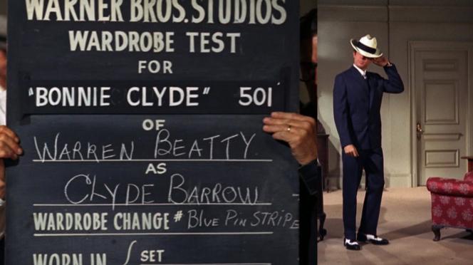 Clyde Barrow’s Dapper Dark Pinstripe Suit Beatty just can't seem to get the hang of how to wear a Panama hat...