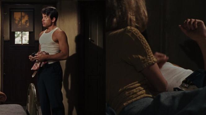 Clyde Barrow’s Dapper Dark Pinstripe Suit Clyde's attire when Bonnie has her way with him.