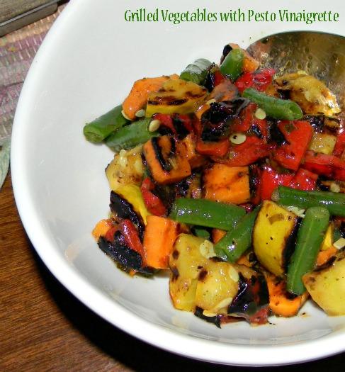 Grilled Vegetables with Pesto Vinaigrette