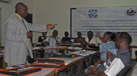 Participants in CIPE's 2010 program in Cote d'Ivoire. (Photo: CIPE staff)