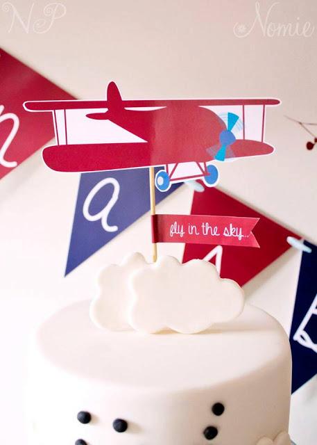 A Perfect Plane + Automobiles Baby Shower by Naatje Patisserie Cupcakes & Cakes and  Nomie Boutique Stationery