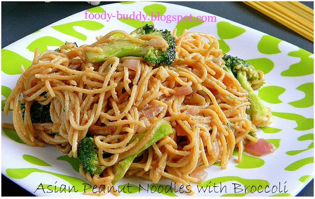 Asian Peanut noodles with Broccoli
