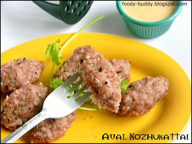 Red Aval (Poha) Kozhukattai/ Flattened Rice Dumplings