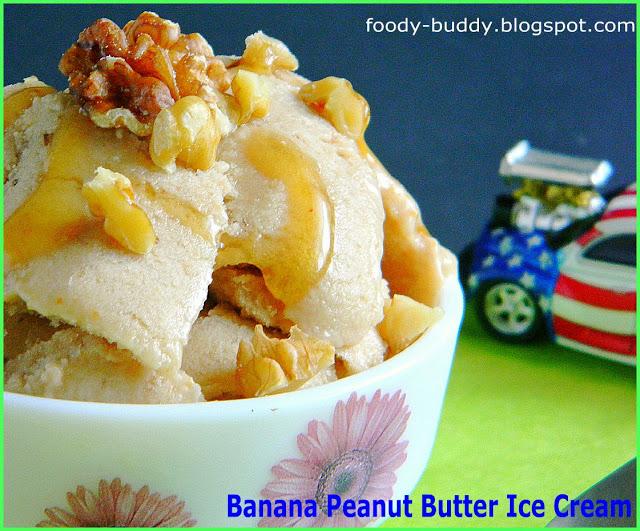 Banana Peanut Butter Ice Cream Recipe without an ice cream maker