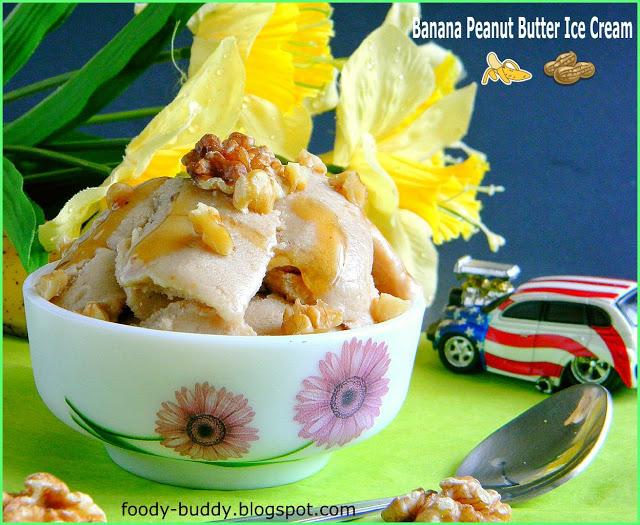 Banana Peanut Butter Ice Cream Recipe without an ice cream maker