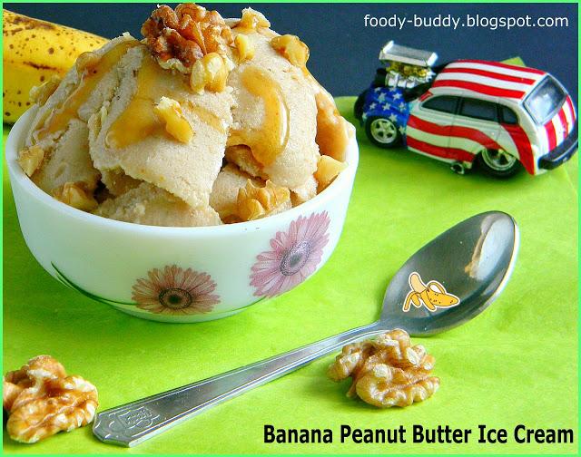 Banana Peanut Butter Ice Cream Recipe without an ice cream maker