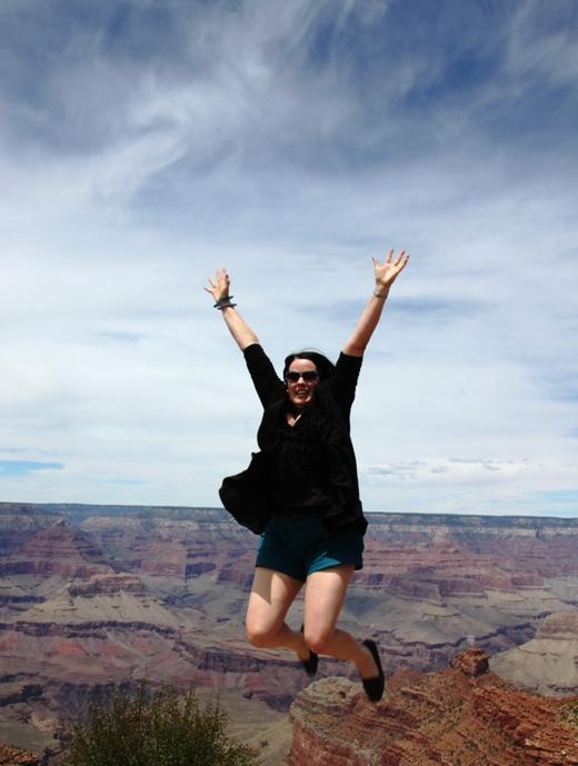 Jumping for joy at the Grand Canyon