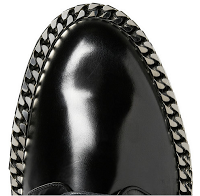 The Chain's Still Rattling:  Raf Simons Chain-Trimmed Leather Derby Shoes